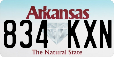 AR license plate 834KXN