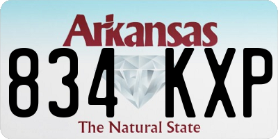 AR license plate 834KXP