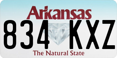 AR license plate 834KXZ