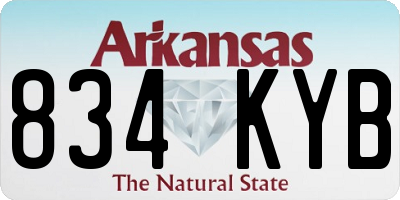 AR license plate 834KYB