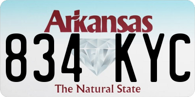 AR license plate 834KYC