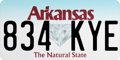 AR license plate 834KYE
