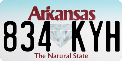 AR license plate 834KYH