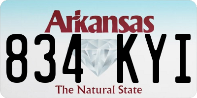 AR license plate 834KYI