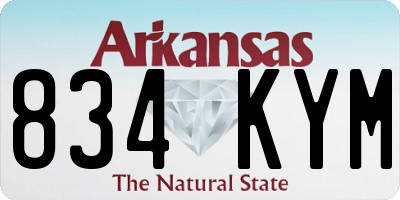 AR license plate 834KYM
