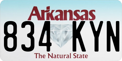 AR license plate 834KYN