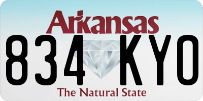 AR license plate 834KYO