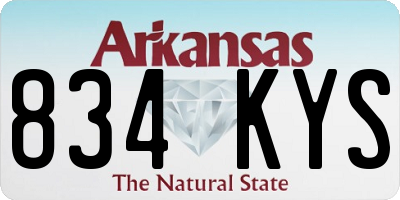 AR license plate 834KYS