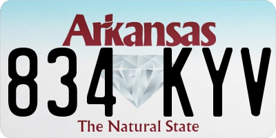 AR license plate 834KYV