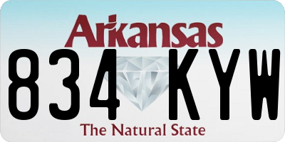 AR license plate 834KYW