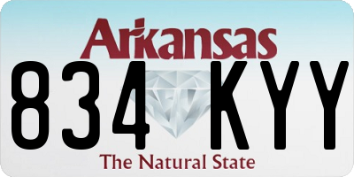 AR license plate 834KYY