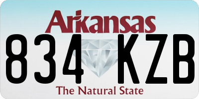 AR license plate 834KZB