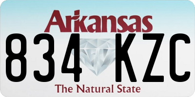 AR license plate 834KZC