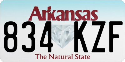 AR license plate 834KZF