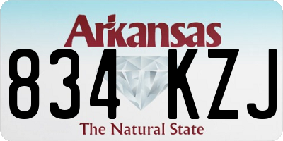 AR license plate 834KZJ