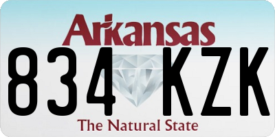 AR license plate 834KZK