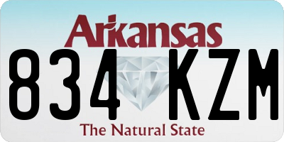 AR license plate 834KZM