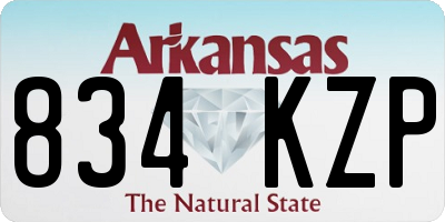 AR license plate 834KZP