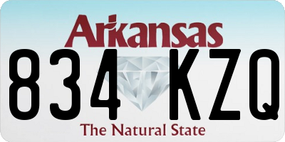AR license plate 834KZQ
