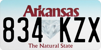 AR license plate 834KZX