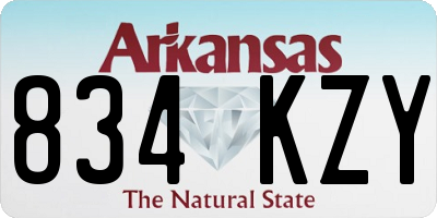 AR license plate 834KZY