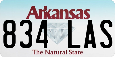 AR license plate 834LAS