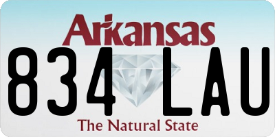 AR license plate 834LAU