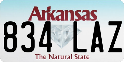 AR license plate 834LAZ