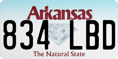 AR license plate 834LBD