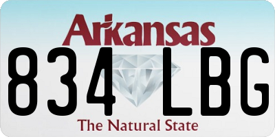 AR license plate 834LBG