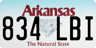 AR license plate 834LBI