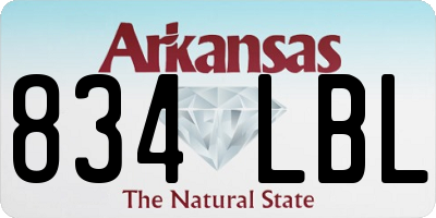 AR license plate 834LBL