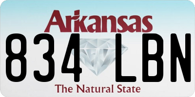 AR license plate 834LBN