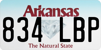 AR license plate 834LBP