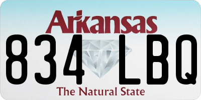 AR license plate 834LBQ