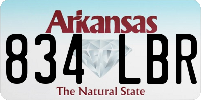 AR license plate 834LBR