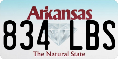 AR license plate 834LBS