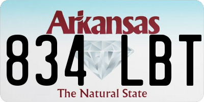 AR license plate 834LBT