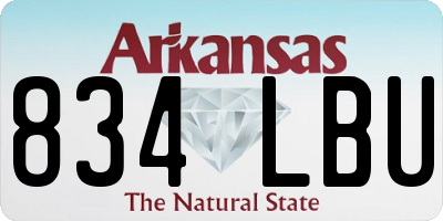AR license plate 834LBU