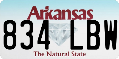 AR license plate 834LBW