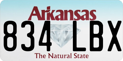 AR license plate 834LBX