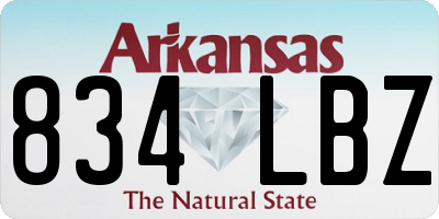 AR license plate 834LBZ