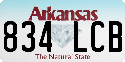 AR license plate 834LCB