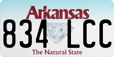 AR license plate 834LCC