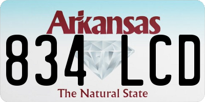 AR license plate 834LCD
