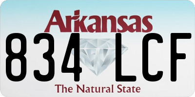 AR license plate 834LCF