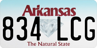 AR license plate 834LCG