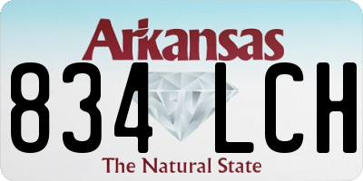 AR license plate 834LCH
