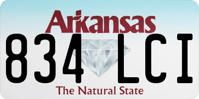 AR license plate 834LCI