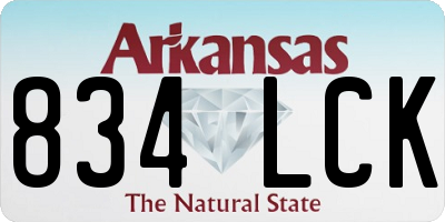 AR license plate 834LCK